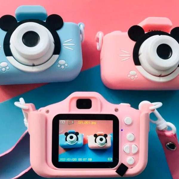 Mini Camera Digital Com Protetor Anti Quedas Mouse Kids