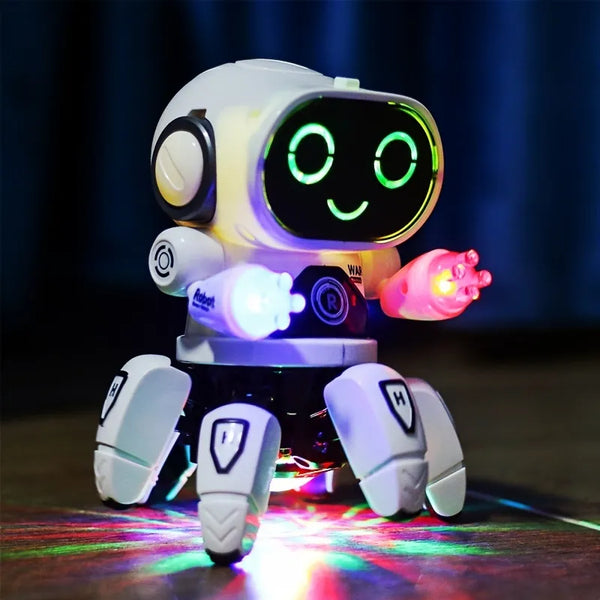 Robô Seis Garras Dançante com Som e Iluminação LED
