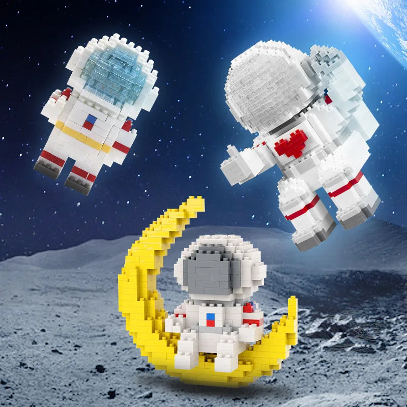 Mini Astronauta Blocos de Construção com LED