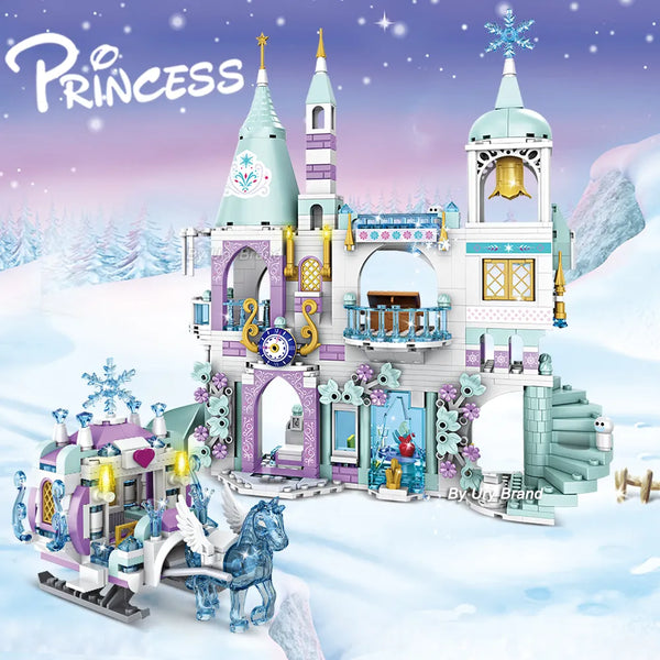 Mini Castelo de Gelo Blocos de Construção Princess 742 Peças