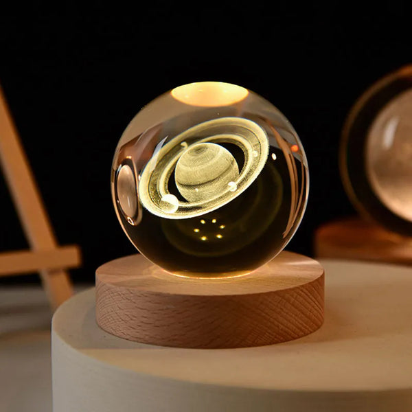 Bola de Cristal Decorativa 3D Iluminada Astronomy